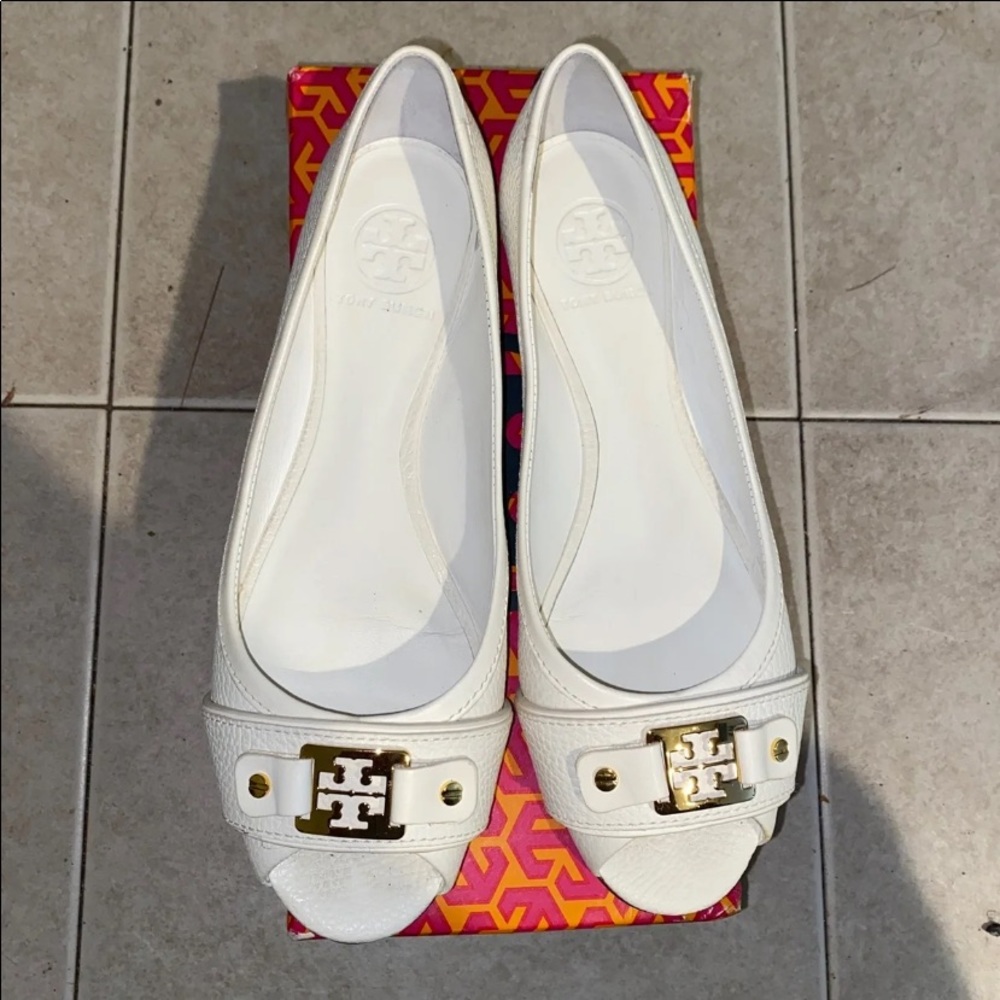 Tory Burch open toe ballet flats